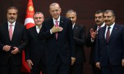 Эрдоган и его новый кабинет, 4 июня 2023 года. (© picture-alliance/Associated Press/Али Уналь)