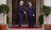 Joe Biden und Xi Jinping am 15. November. (© picture alliance / ASSOCIATED PRESS / Doug Mills)