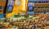 Around 150 heads of state and government were present at the UN's Summit of the Future. (© picture alliance/dpa / Michael Kappeler)
