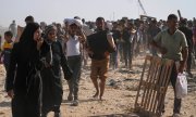 Refugees in Rafah, May 2025. (© picture-alliance/ASSOCIATED PRESS / Abdel Kareem Hana)
