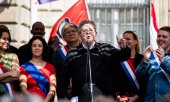 Jean-Luc Mélenchon at a rally in Paris on 1 May 2026. (© picture alliance / SIPA / Chang Martin)