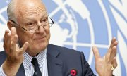 Der Uno-Sondergesandte für Syrien, Staffan de Mistura, am Montag in Genf. (© picture-alliance/dpa)