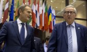 Le président du Conseil européen Donald Tusk et le président de la Commission européenne Jean-Claude Juncker, lors du sommet de l'UE du 21 mars 2019. (© picture-alliance/dpa)