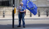 Un militant anti-Brexit, le 23 juin à Londres. (© picture-alliance/David Cliff)