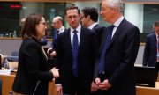 The finance ministers of Poland, Hungary and France (from left) in Brussels on 6 December. (© picture-alliance/ / EPA STEPHANIE LECOCQ)