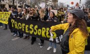 Protesters in Lisbon on January 15. (© picture alliance / AA / Adri Salido)