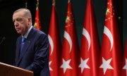Befindet sich derzeit im Wahlkampf: Der türkische Präsident Recep Tayyip Erdoğan. (© picture alliance / ASSOCIATED PRESS / Uncredited)