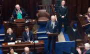 Joe Biden au Parlement irlandais, le 14 avril. (© picture alliance / ASSOCIATED PRESS / Patrick Semansky)