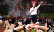 Le chef de l'opposition, Donald Tusk, en campagne électorale à Varsovie. (© picture alliance/NurPhoto/Klaudia Radecka)