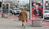 Wahlwerbung für Ivan Korčok (links) und Peter Pellegrini in Bratislava. (© picture-alliance/Sipa USA  SOPA Images)