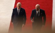 Enrico Letta and EU Council President Charles Michel at the EU summit on Thursday. (© picture-alliance/ASSOCIATED PRESS / Omar Havana)