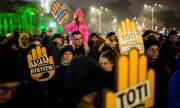 Акция протеста против коррупции в юстиции, 12 декабря 2025 года, Бухарест. (© picture alliance/Associated Press/Андрееа Александру)