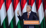 Viktor Orbán im Wahlkampf: Werden ihn die Ungarn abwählen? (© picture alliance / Xinhua News Agency / Attila Volgyi)