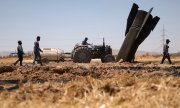 Un missile iranien ciblant Israël s'est écrasé dans un champ syrien. (© picture alliance / AP Photo/Ghaith Alsayed)
