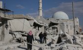 Aleppo nach einem Bombenangriff Anfang Februar. (© picture-alliance/dpa)