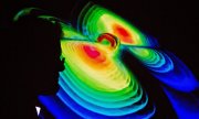 Simulation of gravitational waves.(© picture-alliance/dpa)