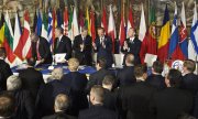AB Komisyonu Başkanı Jean-Claude Juncker, AP Başkanı Antonio Tajani, İtalya Başbakanı Paolo Gentiloni, AB Konseyi Başkanı Donald Tusk, Malta Başbakanı Joseph Muscat (soldan sağa). (© picture-alliance/dpa)