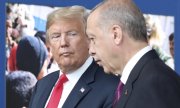 US President Trump (left) and Turkish President Erdoğan  at a Nato meeting in Brussels in July 2018. (© picture-alliance/dpa)