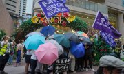 Protesters in Hong Kong on 1 July. (© picture-alliance/dpa)