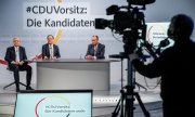 Les candidats à la présidence de la CDU : Norbert Röttgen, Armin Laschet et Friedrich Merz. (© picture-alliance/dpa/Michael Kappeler)