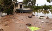 Des inondations provoquées par de fortes pluies, à proximité de Brisbane, en Australie, le 28 février. (© picture alliance/EPA/DARREN ENGLAND)