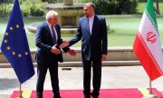 EU Vice-President Josep Borrell and Iran's Foreign Minister Hosein Amir-Abdollahian in Tehran at the end of June. (© picture alliance/EPA/ABEDIN TAHERKENAREH)