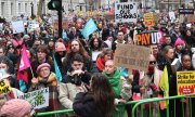 Mobilisation pour demander une hausse des salaires, à Londres, le 1er février. (© picture alliance/AA/Stringer)