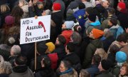 На демонстрации в Мюнхене, 20 января сего года: новая расшифровка аббревиатуры АдГ: Ад для Германии. (© picture-alliance/dpa/Карл-Йозеф Хильденбранд)