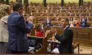 Prime Minister Sánchez (right) in the Spanish parliament on 9 July. (© picture alliance/ASSOCIATED PRESS/Bernat Armangue )