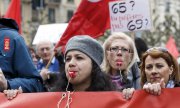 Des manifestants dans les rues de Genève, le 1er mai. (© picture-alliance/dpa)