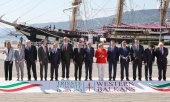 Participants at the Western Balkans Summit in Trieste. (© picture-alliance/dpa)