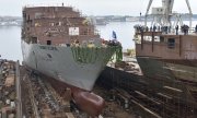 Un navire en construction dans le chantier naval Uljanik. (© picture-alliance/dpa)