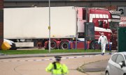 Le camion où les cadavres ont été retrouvés mercredi, à Grays, en Angleterre. (© picture-alliance/dpa)