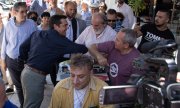 Лидер оппозиции и бывший премьер-министр страны Алексис Ципрас во время предвыборной кампании в Салониках.(© picture-alliance/dpa)