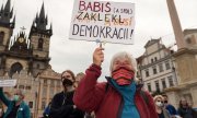 Prag'da Babiš karşıtı gösteriler (9 Haziran 2020). (© picture-alliance/dpa)
