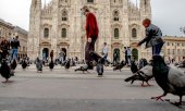 Le parvis de la cathédrale de Milan. (© picture-alliance/dpa)