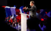 Nicolas Sarkozy auf der Höhe des Wahlkampfes im März 2012.
(© picture alliance/abaca/Bernard Patrick)