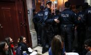 Intervention de la police portugaise, le 15 novembre 2022. (© picture alliance/EPA/RODRIGO ANTUNES)