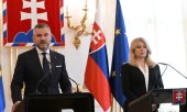 Die slowakische Präsidentin Zuzana Čaputová (rechts) und ihr designierter Nachfolger Peter Pellegrini. (© picture-alliance/CTK / Vaclav Salek)