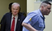 Ratko Mladić shortly before the UN war tribunal's sentence was handed down. (© picture-alliance/dpa)