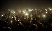 Publikum auf einem Rap-Konzert. (© picture-alliance/dpa)
