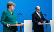 Les présidents de la CDU et du SPD, Angela Merkel et Martin Schulz. (© picture-alliance/dpa)