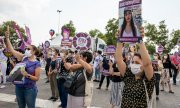 Ein von der Organisation Wir werden Frauenmorde stoppen organisierter Protest am 19. Juli 2020 in Istanbul. (© picture-alliance/dpa)