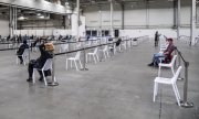 The vaccination centre in Kistamässan, Stockholm remained almost empty on 2 May. (© picture-alliance/dpa)