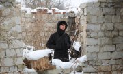 Une maison détruite dans le village de Wessele, dans la région de Donetsk. (© picture-alliance/dpa)