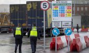 A border crossing point in Belfast. (© picture alliance/empics/Liam McBurney)