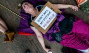 'Не убивайте моё будущее!' - акция протеста против использования ископаемых энергоносителей. Роттердам, 19 мая 2022 года. (© picture-alliance/ NurPhoto/Роми Арройо Фернандес)
