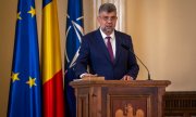 The new head of government Marcel Ciolacu at the swearing-in ceremony on 15 June 2023. (© picture alliance / ASSOCIATED PRESS / Vadim Ghirda)