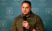 Руководитель Офиса президента Украины Андрей Ермак охарактеризовал эту встречу как 'весьма продуктивные консультации' о принципах 'справедливого и долгосрочного мира'. (© picture-alliance/NurPhoto/STR)
