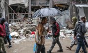 Rain in Gaza City on 27 November. (© picture alliance / ASSOCIATED PRESS / Mohammed Hajjar)